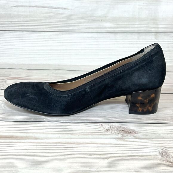 Vionic Natalie Pump Womens 8.5 Black Suede Tortoise Block Heel Casual Dress Shoe - Picture 14 of 16